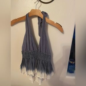 🌼 NWTOcean Drive dip dyed halter top blue and white size medium